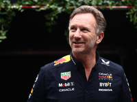 Christian Horner before second practice ahead of the Formula 1 Belgian Grand Prix at Spa-Francorchamps in Spa, Belgium on July 26, 2024. (