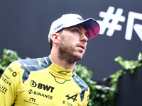 Pierre Gasly of Alpine before second practice ahead of the Formula 1 Belgian Grand Prix at Spa-Francorchamps in Spa, Belgium on July 26, 202...