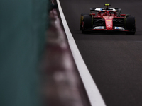 Carlos Sainz of Ferrari during second practice ahead of the Formula 1 Belgian Grand Prix at Spa-Francorchamps in Spa, Belgium on July 26, 20...