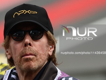 Jerry Bruckheimer during second practice ahead of the Formula 1 Belgian Grand Prix at Spa-Francorchamps in Spa, Belgium on July 26, 2024. (