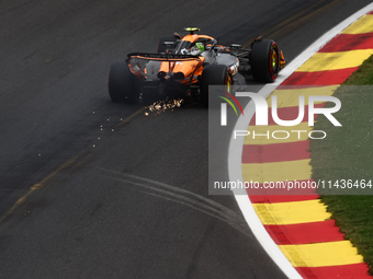 Lando Norris of McLaren during second practice ahead of the Formula 1 Belgian Grand Prix at Spa-Francorchamps in Spa, Belgium on July 26, 20...