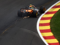 Lando Norris of McLaren during second practice ahead of the Formula 1 Belgian Grand Prix at Spa-Francorchamps in Spa, Belgium on July 26, 20...