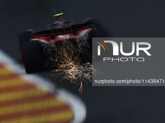 Carlos Sainz of Ferrari during second practice ahead of the Formula 1 Belgian Grand Prix at Spa-Francorchamps in Spa, Belgium on July 26, 20...