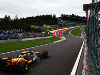 Lando Norris of McLaren during second practice ahead of the Formula 1 Belgian Grand Prix at Spa-Francorchamps in Spa, Belgium on July 26, 20...