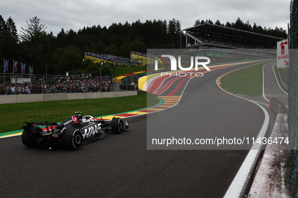 Nico Hulkenberg of Haas during second practice ahead of the Formula 1 Belgian Grand Prix at Spa-Francorchamps in Spa, Belgium on July 26, 20...