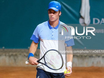 Vilius Gaubas from Lithuania is posing during the Internazionali di Verona - ATP Challenger 100 tennis tournament at Sports Club Verona in V...