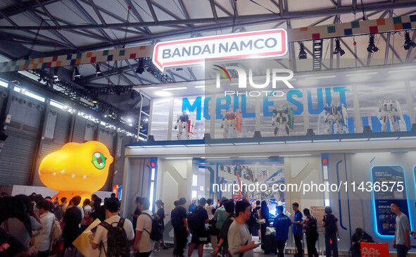 The Bandai Pavilion is showcasing at ChinaJoy 2024 in Shanghai, China, on July 26, 2024. 