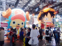 The Bandai Pavilion is showcasing at ChinaJoy 2024 in Shanghai, China, on July 26, 2024. (