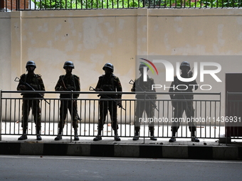 Bangladesh Army Patrol On Street As Authorities Have Eased The Curfew, Which Came Into Effect After Student Protests Against Quota System Fo...