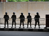 Bangladesh Army Patrol On Street As Authorities Have Eased The Curfew, Which Came Into Effect After Student Protests Against Quota System Fo...