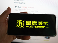 NIP GROUP, China's first esports share, is being listed on the NASDAQ Stock Exchange in Shanghai, China, on July 27, 2024. (