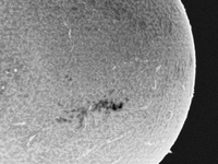 (EDITOR'S NOTE: This image was captured with an H-Alpha solar telescope and is the result of stacking the best 20% of frames. The final stac...