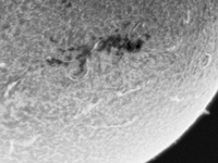 (EDITOR'S NOTE: This image was captured with an H-Alpha solar telescope and is the result of stacking the best 20% of frames. The final stac...