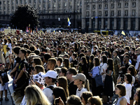 Ukrainian activists, relatives, and friends of soldiers who defended the Azovstal Iron and Steel Works are attending a ceremony to remember...