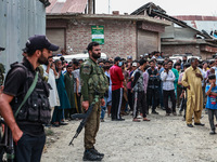 Security forces are near the site where 4 people are dying due to a mysterious explosion in Sopore District, Baramulla, Jammu and Kashmir, I...