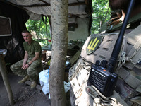 Pavlo is commanding a squad at the Shkval (Squall) Battalion in Ukraine, on July 26, 2024. Former prisoners who volunteered to defend Ukrain...