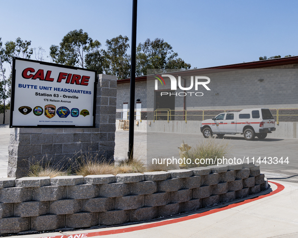 Cal Fire members are managing Park Fire logistics and operations from Butte Unit Headquarters, Station 63, in Oroville, Calif., on Sunday, J...