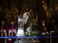 I am viewing the relics of St. Jude Thaddeus inside the Metropolitan Cathedral in Mexico City, Mexico, on a work carried out jointly by the...