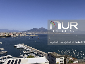 A new fire is affecting the protected areas of the Vesuvius National Park in Naples, Italy, on July 30, 2024 (