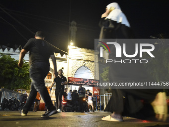 Ambulances are following an Israeli military strike on a building in Beirut's southern suburb, in Beirut, Lebanon, on July 30, 2024. The Isr...