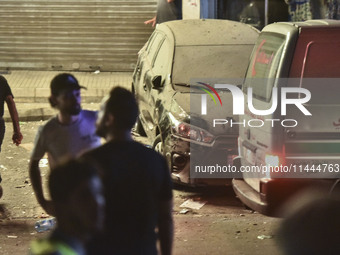 Ambulances are following an Israeli military strike on a building in Beirut's southern suburb, in Beirut, Lebanon, on July 30, 2024. The Isr...