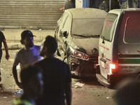 Ambulances are following an Israeli military strike on a building in Beirut's southern suburb, in Beirut, Lebanon, on July 30, 2024. The Isr...