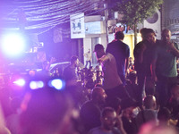 Ambulances are following an Israeli military strike on a building in Beirut's southern suburb, in Beirut, Lebanon, on July 30, 2024. The Isr...