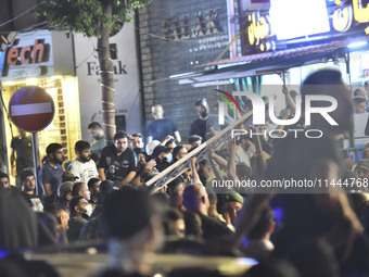 Ambulances are following an Israeli military strike on a building in Beirut's southern suburb, in Beirut, Lebanon, on July 30, 2024. The Isr...