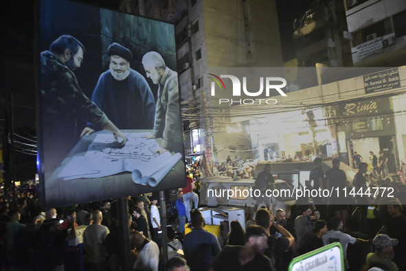 Ambulances are following an Israeli military strike on a building in Beirut's southern suburb, in Beirut, Lebanon, on July 30, 2024. The Isr...