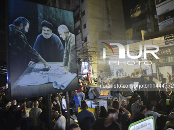 Ambulances are following an Israeli military strike on a building in Beirut's southern suburb, in Beirut, Lebanon, on July 30, 2024. The Isr...