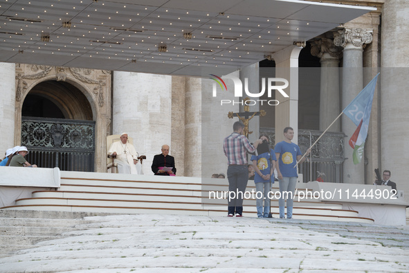 Pope Francis is attending a meeting with 50,000 altar boys from all over Europe who are participating in the XIII international pilgrimage o...