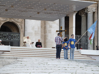 Pope Francis is attending a meeting with 50,000 altar boys from all over Europe who are participating in the XIII international pilgrimage o...