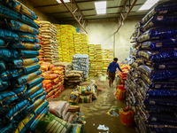 A shop is being partially submerged in Kathmandu, Nepal, on July 31, 2024. (