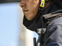 Firefighters are performing a rescue drill at a chemical plant amid high temperatures in Huai'an, China, on July 31, 2024. (