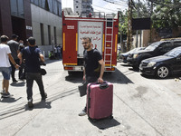 A view is showing a partially destroyed building, which is being targeted by the Israeli army, in Beirut, Lebanon, on July 31, 2024. The Isr...