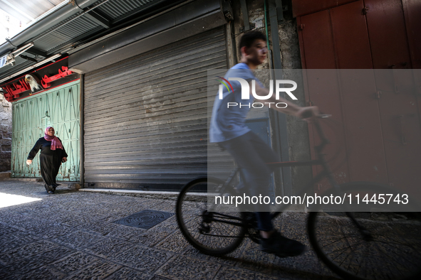 Vendors Close Their Shops In The Old City Of Jerusalem During A General Strike On July 31, 2024, Following The News Of The Assassination Of...