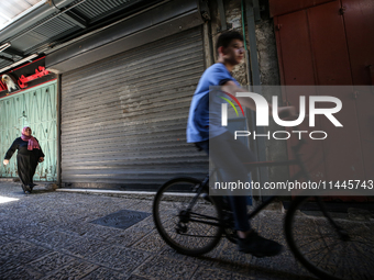 Vendors Close Their Shops In The Old City Of Jerusalem During A General Strike On July 31, 2024, Following The News Of The Assassination Of...