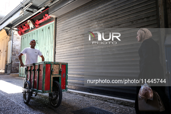 Vendors Close Their Shops In The Old City Of Jerusalem During A General Strike On July 31, 2024, Following The News Of The Assassination Of...