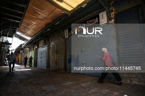 Vendors Close Their Shops In The Old City Of Jerusalem During A General Strike On July 31, 2024, Following The News Of The Assassination Of...