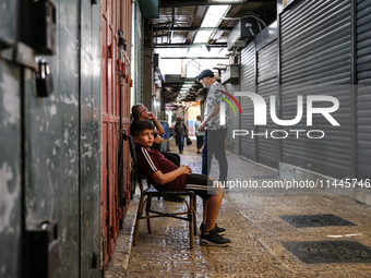 Vendors Close Their Shops In The Old City Of Jerusalem During A General Strike On July 31, 2024, Following The News Of The Assassination Of...