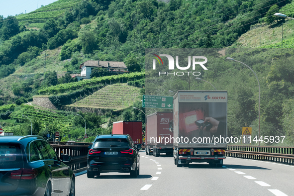 Mountain motorways are connecting the nations of Italy, Austria, and Germany in July 2024. 