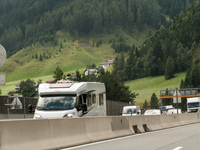 Mountain motorways are connecting the nations of Italy, Austria, and Germany in July 2024. (