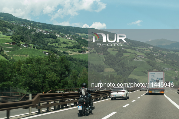 Mountain motorways are connecting the nations of Italy, Austria, and Germany in July 2024. 