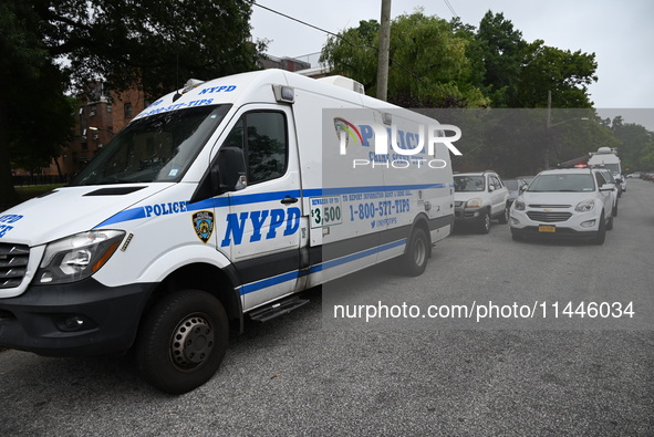 One person is being injured and one person is being killed in a shooting in Staten Island, New York, United States, on July 31, 2024. At app...