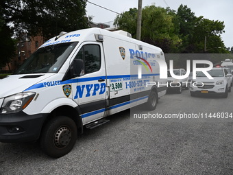 One person is being injured and one person is being killed in a shooting in Staten Island, New York, United States, on July 31, 2024. At app...