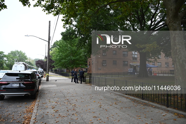 One person is being injured and one person is being killed in a shooting in Staten Island, New York, United States, on July 31, 2024. At app...