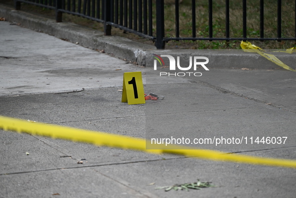 One person is being injured and one person is being killed in a shooting in Staten Island, New York, United States, on July 31, 2024. At app...