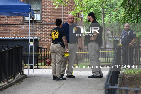 One person is being injured and one person is being killed in a shooting in Staten Island, New York, United States, on July 31, 2024. At app...