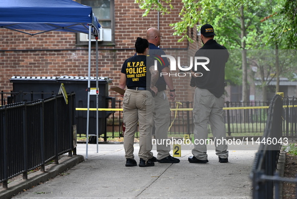 One person is being injured and one person is being killed in a shooting in Staten Island, New York, United States, on July 31, 2024. At app...