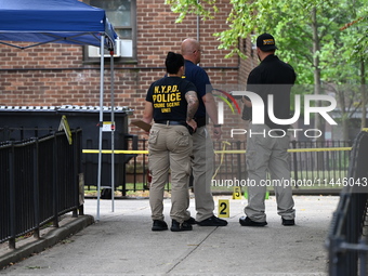 One person is being injured and one person is being killed in a shooting in Staten Island, New York, United States, on July 31, 2024. At app...